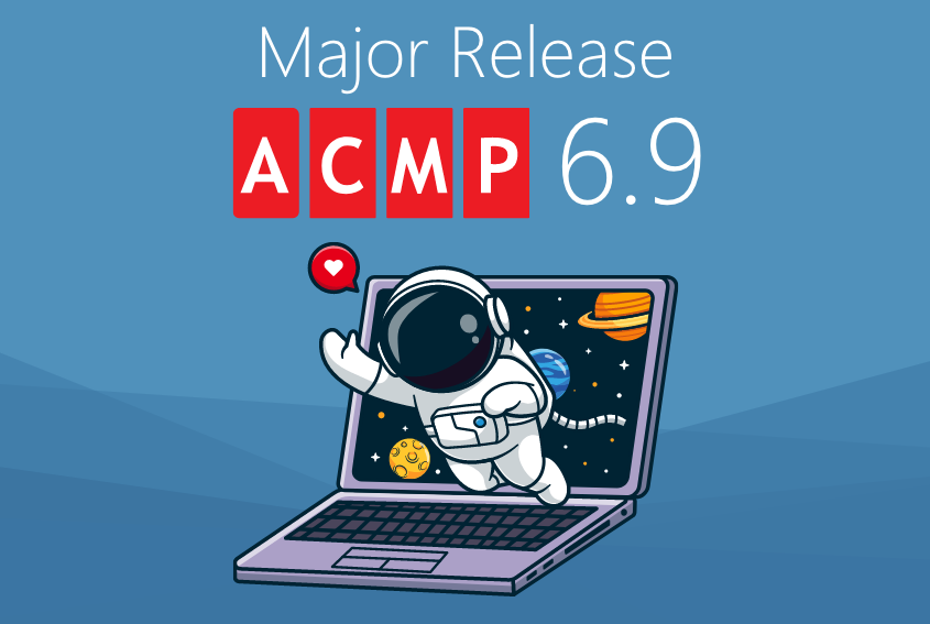 Bildschirm mit kleinem Aagonaut - Major Release ACMP 6.9