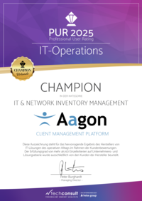 Urkunde PUR 2025 Champion IT Network & Inventory Management