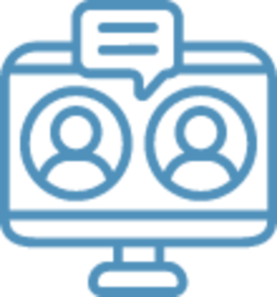 Icon blau Bildschirm