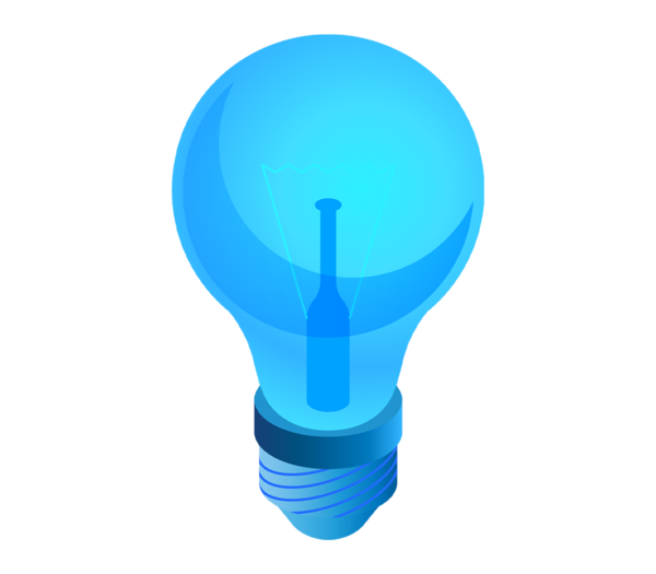 Icon Glühbirne blau