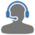 Icon Kopf mit Headset