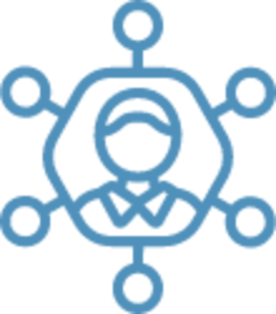 Icon Netzwerk Blau