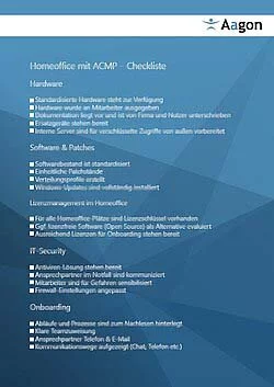 Cover Checkliste Homeoffice mit ACMP