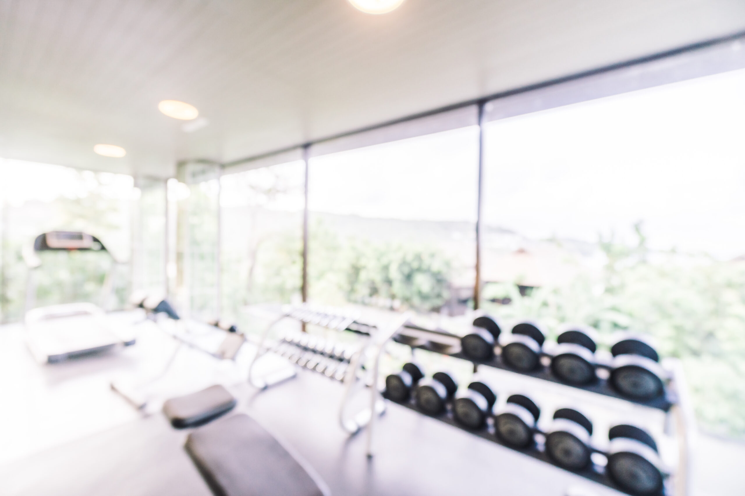 Abstract blur gym and fitness room