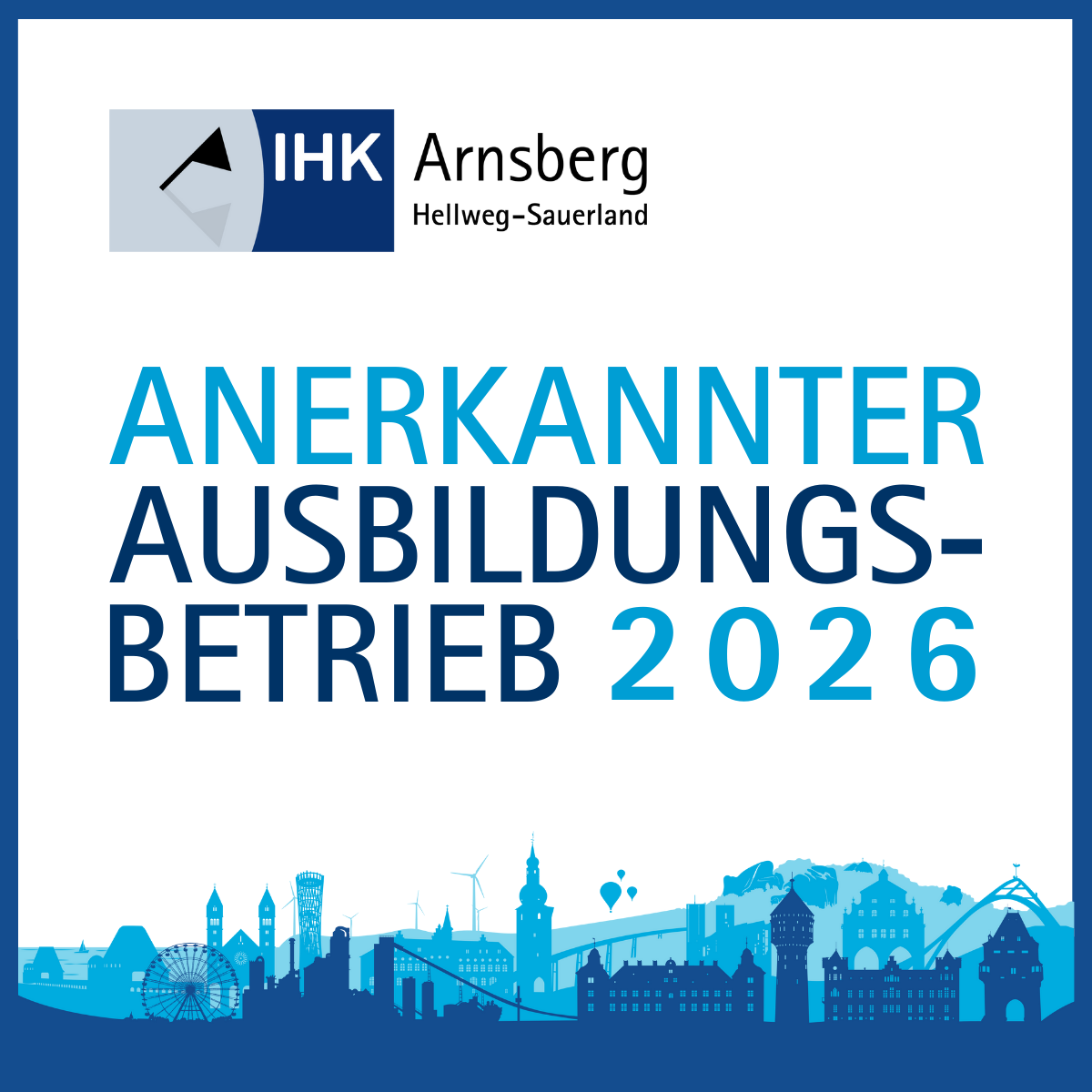 Picture (2) Recognized training company 2026 award from the IHK Arnsberg