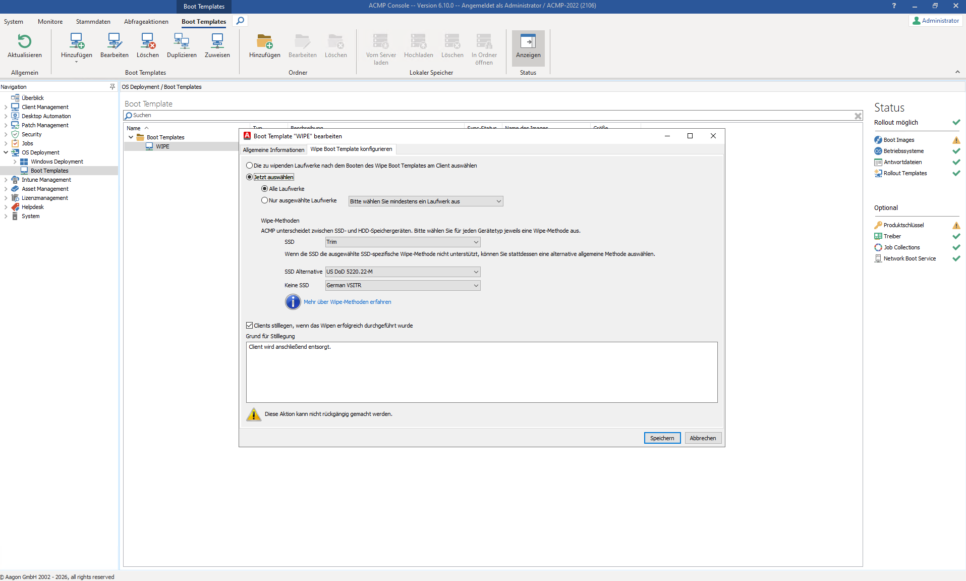 WIPE Wizard ACMP 610